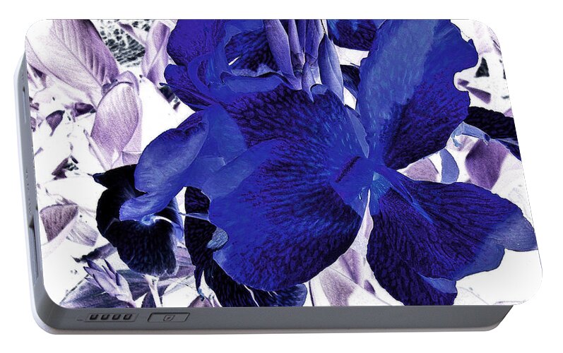 Blue Canna Lilyblue Lily Portable Battery Charger featuring the photograph Blue Canna Lily by Shawna Rowe