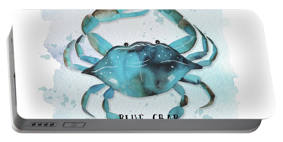 Painting Portable Battery Charger featuring the digital art Blue Crab by Sylvia Cook