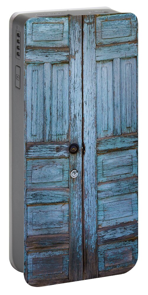 New Mexico Portable Battery Charger featuring the photograph Blue Doors I by David Gordon