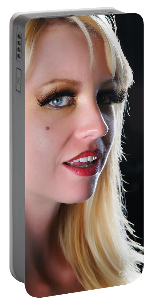 Glamour Photographs Portable Battery Charger featuring the photograph Blue eyes by Robert WK Clark