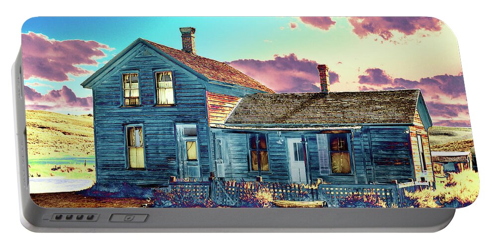 Bodie Portable Battery Charger featuring the photograph Blue House by Jim And Emily Bush