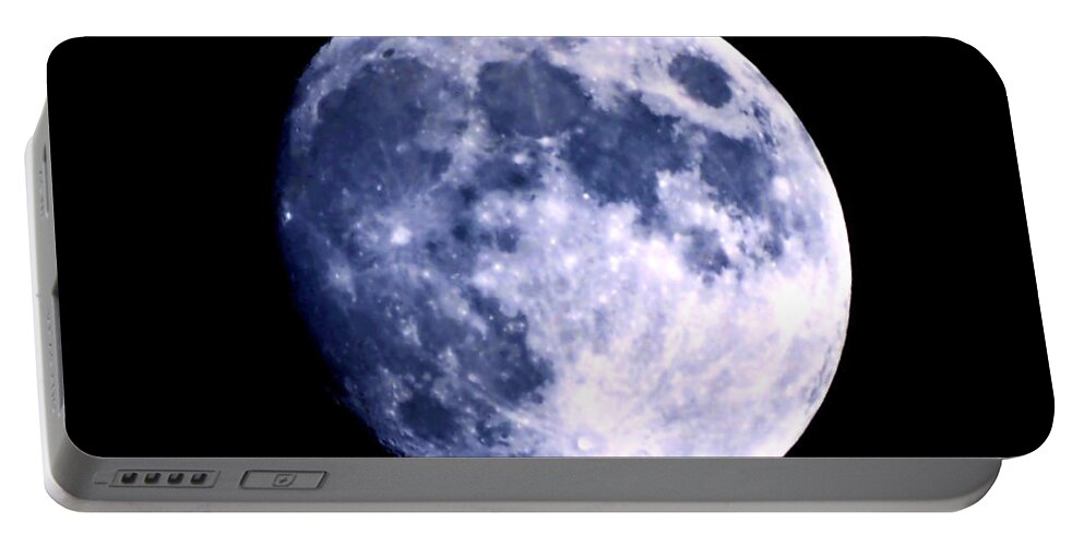 Blue Moon Portable Battery Charger featuring the photograph Blue Moon by Morgan Carter