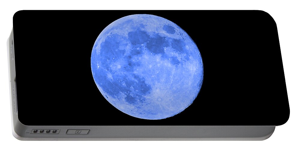 Blue Moon Portable Battery Charger featuring the photograph Blue Moon .png by Al Powell Photography USA