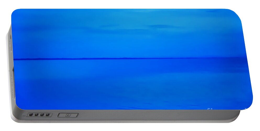 Blue Ocean Twilight Portable Battery Charger featuring the photograph Blue Ocean Twilight by Randy Steele