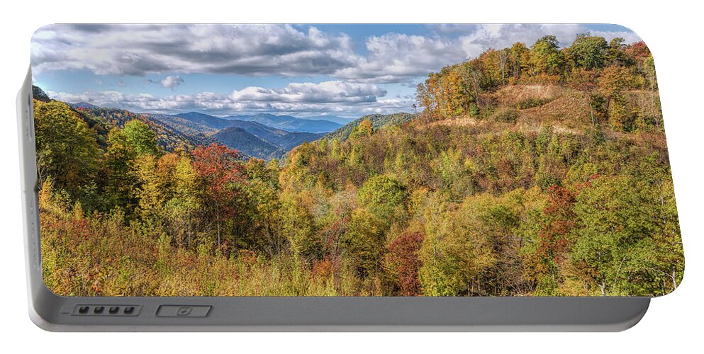 Autumn Portable Battery Charger featuring the photograph Blue Ridge Colors by John M Bailey