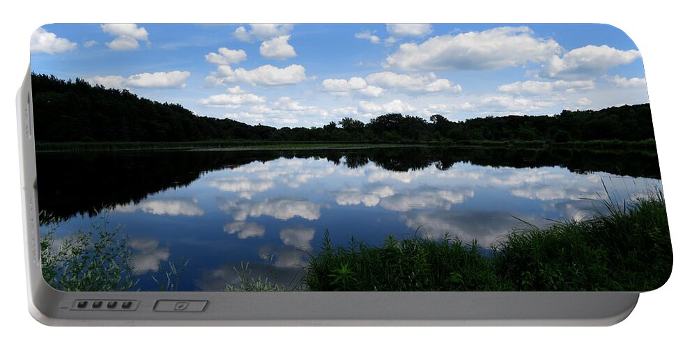 Nature Portable Battery Charger featuring the photograph Blue Skies at Cadiz Springs by Kimberly Mackowski