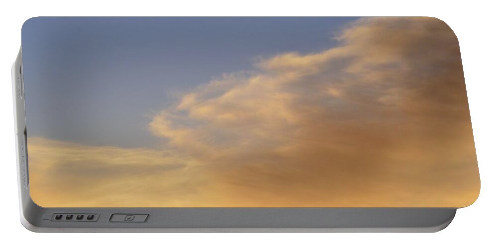 Abstract Portable Battery Charger featuring the photograph Blue Sky And Clouds Two by Lyle Crump