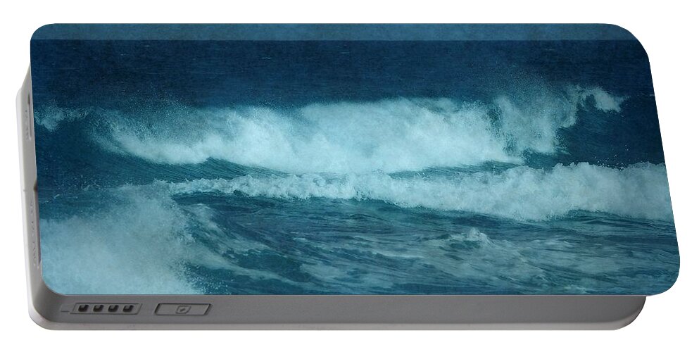 Jersey Shore Portable Battery Charger featuring the photograph Blue Waves - Jersey Shore by Angie Tirado
