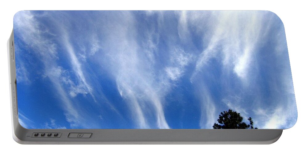 Sky Portable Battery Charger featuring the photograph Blustery Sky by Will Borden