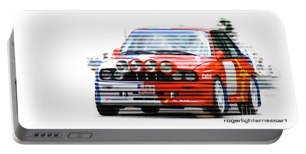 Bmw Portable Battery Charger featuring the digital art BMW M3 Group A by Roger Lighterness