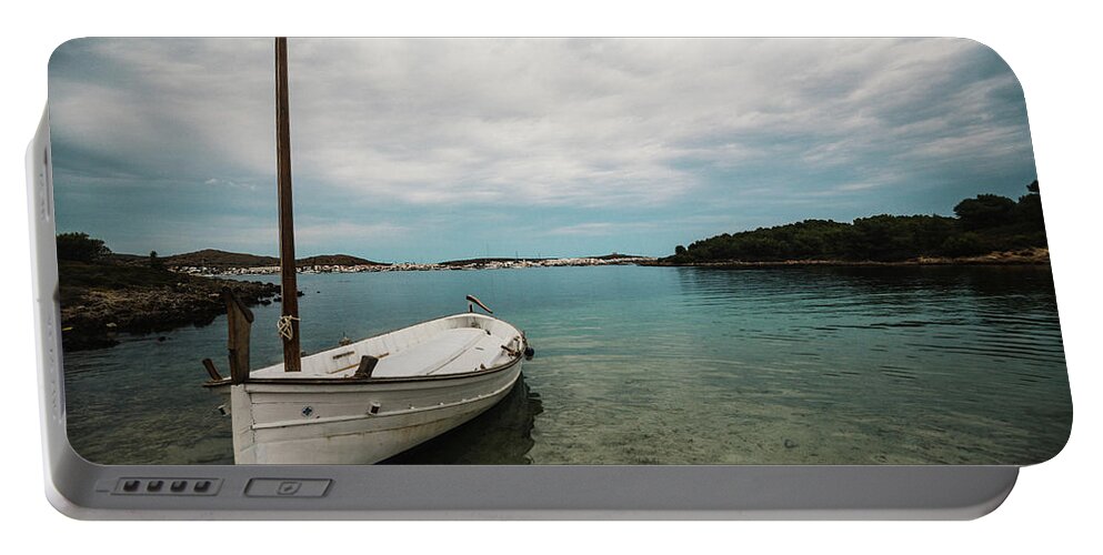 Calm Portable Battery Charger featuring the photograph Boat IV by Gemma Silvestre