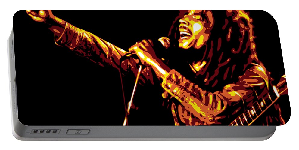 Bob Marley Portable Battery Charger featuring the digital art Bob Marley by DB Artist