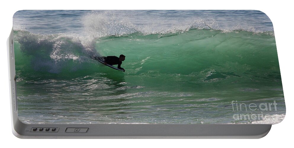 Body Surfer Portable Battery Charger featuring the photograph Body Surfer by Jim Gillen