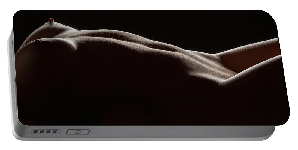 Silhouette Portable Battery Charger featuring the photograph Bodyscape 254 by Michael Fryd