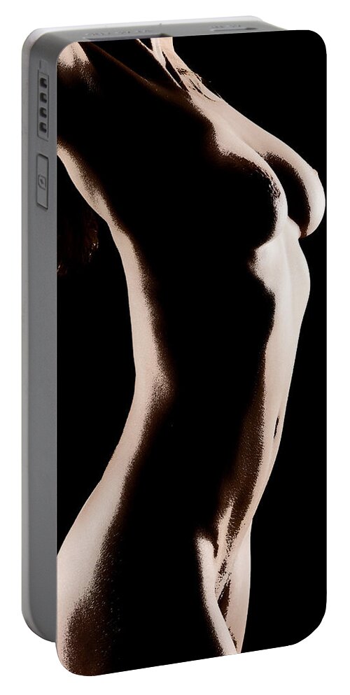 Nude Portable Battery Charger featuring the photograph Bodyscape 542 by Michael Fryd