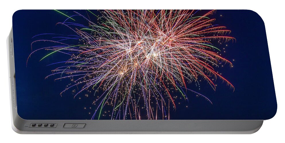 Fireworks Portable Battery Charger featuring the photograph Bombs Bursting In Air by Harry B Brown