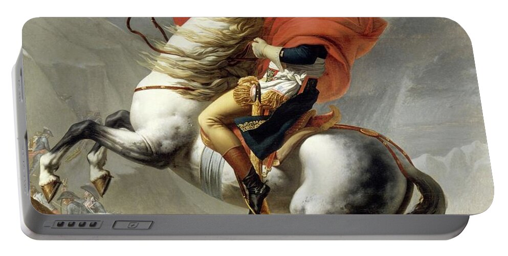 Napoleon Portable Battery Charger featuring the painting Bonaparte Crossing the Alps by Jacques Louis David