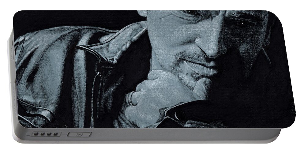 Celebrity Portable Battery Charger featuring the drawing Born in the USA by Rob De Vries