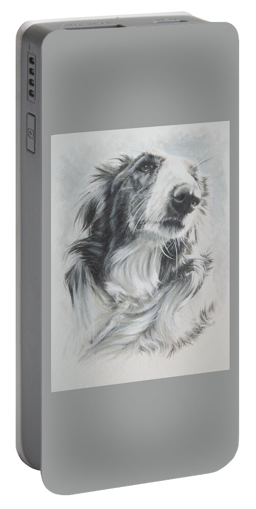 Sighthound Portable Battery Charger featuring the painting Borzoi in Watercolor by Barbara Keith