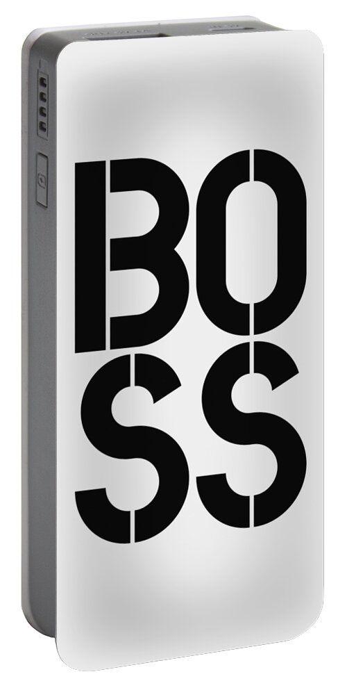 Boss Portable Battery Charger featuring the painting Boss by Three Dots