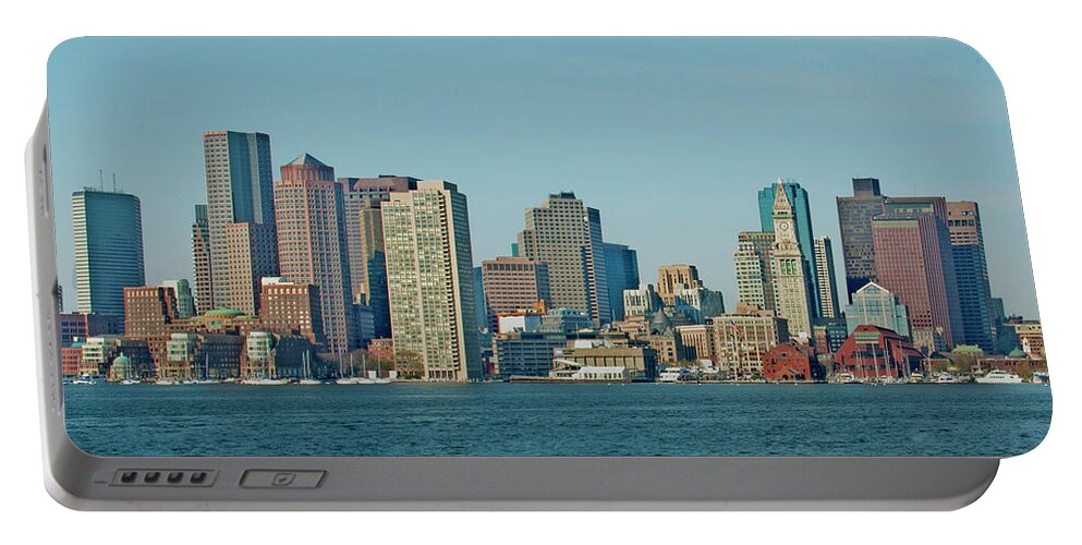 Boston Portable Battery Charger featuring the photograph Boston Architecture by Caroline Stella