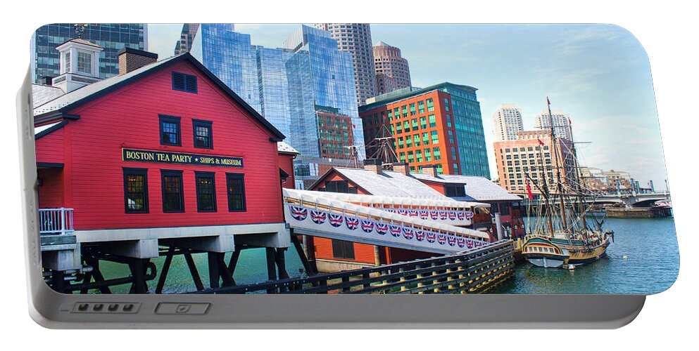 Boston Portable Battery Charger featuring the photograph Boston Tea Party Museum 05 by Carlos Diaz