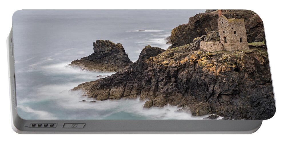 Coast Portable Battery Charger featuring the photograph Botallack Mines by David Lichtneker
