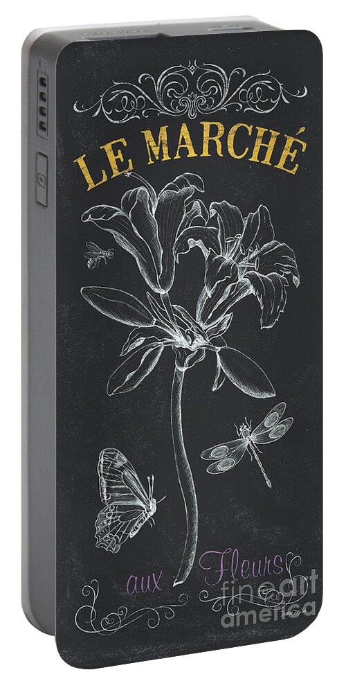 Floral Portable Battery Charger featuring the painting Botanique 3 by Debbie DeWitt