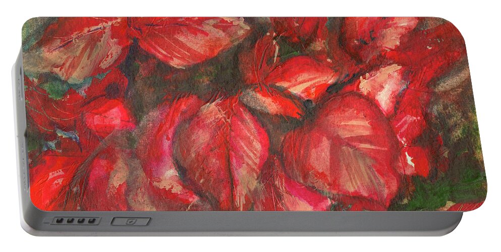 #creativemother Portable Battery Charger featuring the painting Bouga V by Francelle Theriot