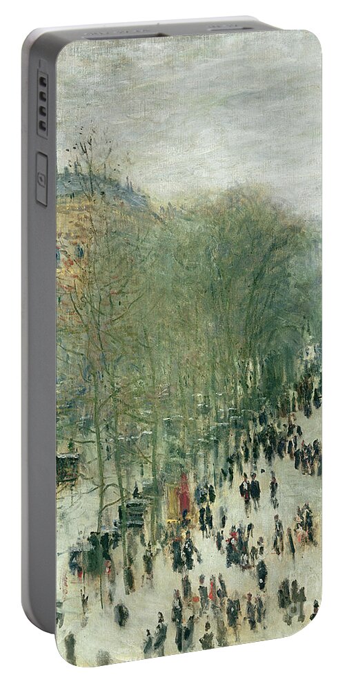 Boulevard Portable Battery Charger featuring the painting Boulevard des Capucines by Claude Monet
