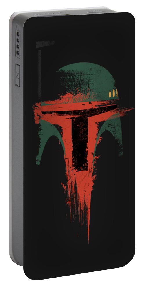 Boba Portable Battery Charger featuring the digital art Bounty Hunter by Victor Vercesi