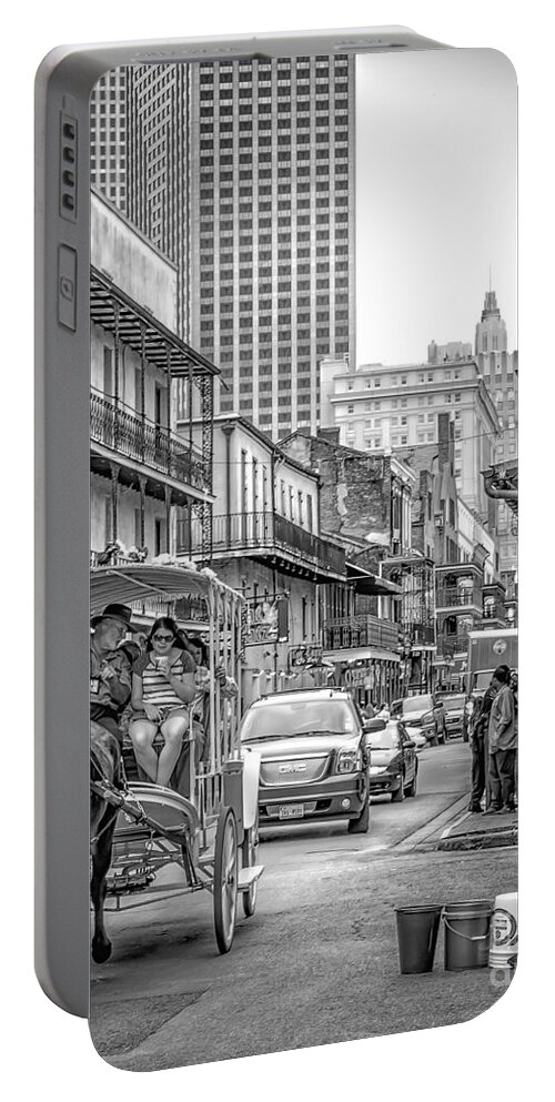 New Orleans Portable Battery Charger featuring the photograph Bourbon Street-NEW ORLEANS by Kathleen K Parker
