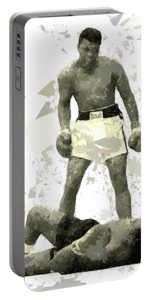 Boxing Portable Battery Charger featuring the painting Boxing 115 by Movie Poster Prints