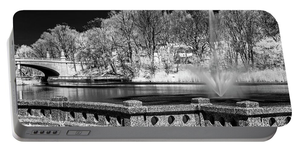 Branch Brook Park Portable Battery Charger featuring the photograph Branch Brook Park New Jersey IR by Susan Candelario
