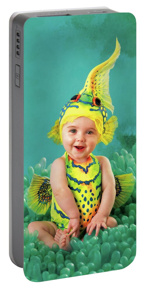 Under The Sea Portable Battery Charger featuring the photograph Brando as a Gobi Fish by Anne Geddes