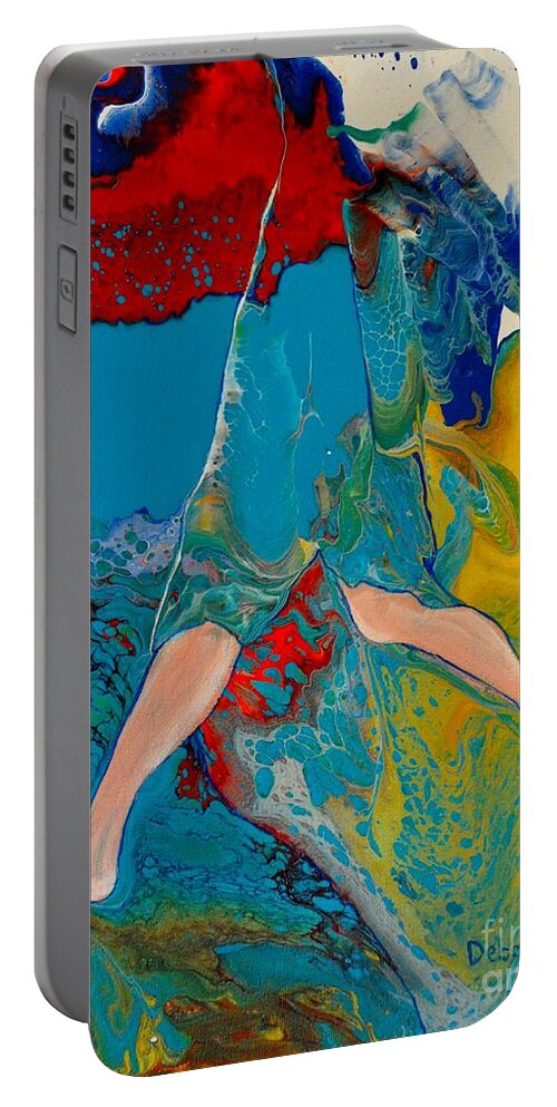 Prophetic Art Portable Battery Charger featuring the painting Breaking Through by Deborah Nell
