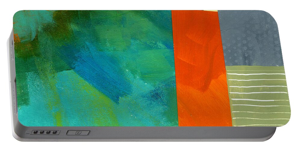  Abstract Art Portable Battery Charger featuring the painting Breakwater by Jane Davies