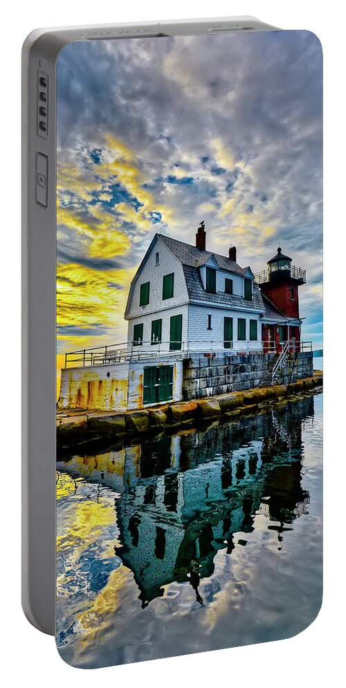 Breakwater Portable Battery Charger featuring the photograph Breakwater SC by Jeff Cooper