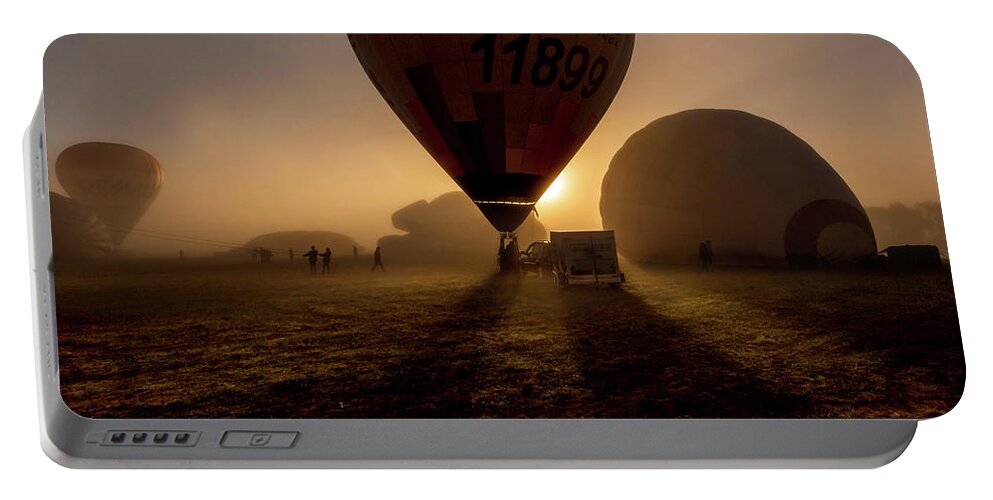 Sunrise Portable Battery Charger featuring the photograph Breathe the air by Jorge Maia