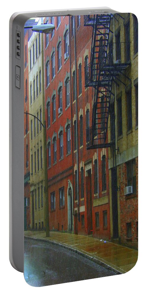 Cityscape Portable Battery Charger featuring the photograph Bricks by Julie Lueders 