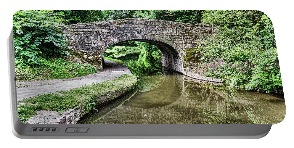 Goytre Wharf Portable Battery Charger featuring the photograph Bridge 76 Goytre Wharf by Steve Purnell