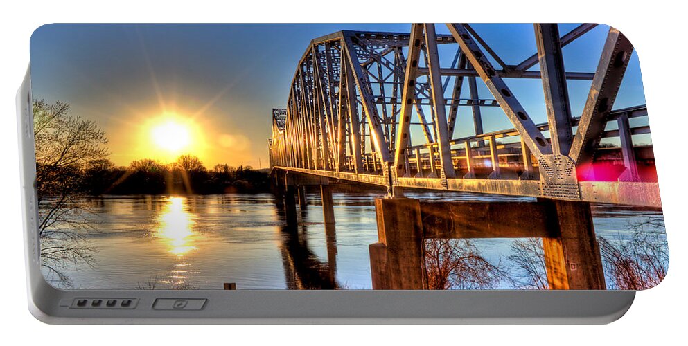 Bridge Portable Battery Charger featuring the photograph Bridge at Sunset by Jonny D