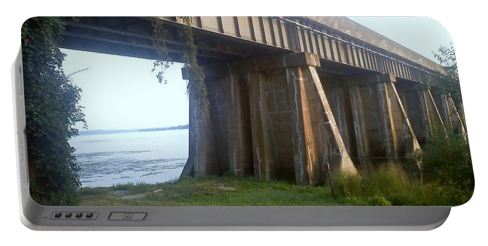 Bridge Portable Battery Charger featuring the photograph Bridge in Leesylvania Park VA by Jimmy Clark