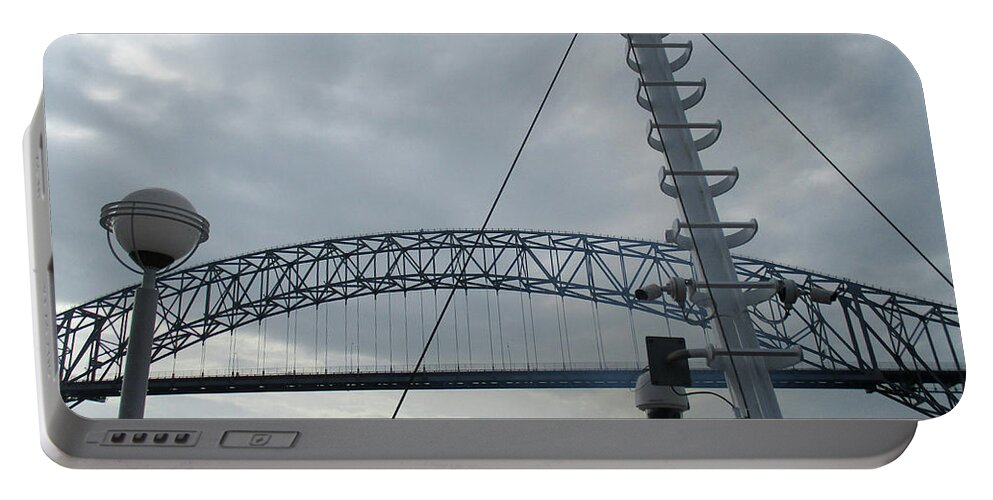 Bridge Of The Americas Portable Battery Charger featuring the photograph Bridge Of The Americas 3 by Randall Weidner
