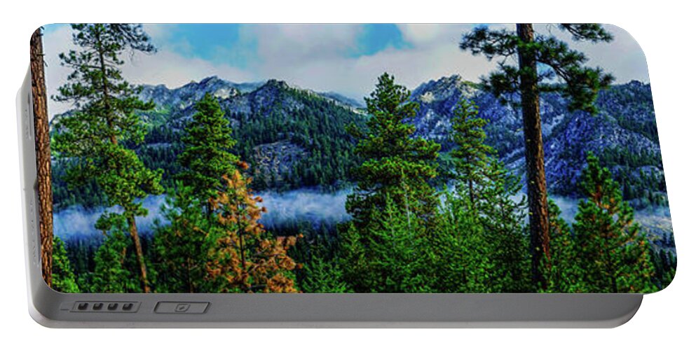 Panoramic Portable Battery Charger featuring the photograph Brisk Morning View by Tim Dussault