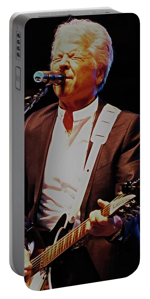 Music Portable Battery Charger featuring the photograph British Rock Star by Mike Martin