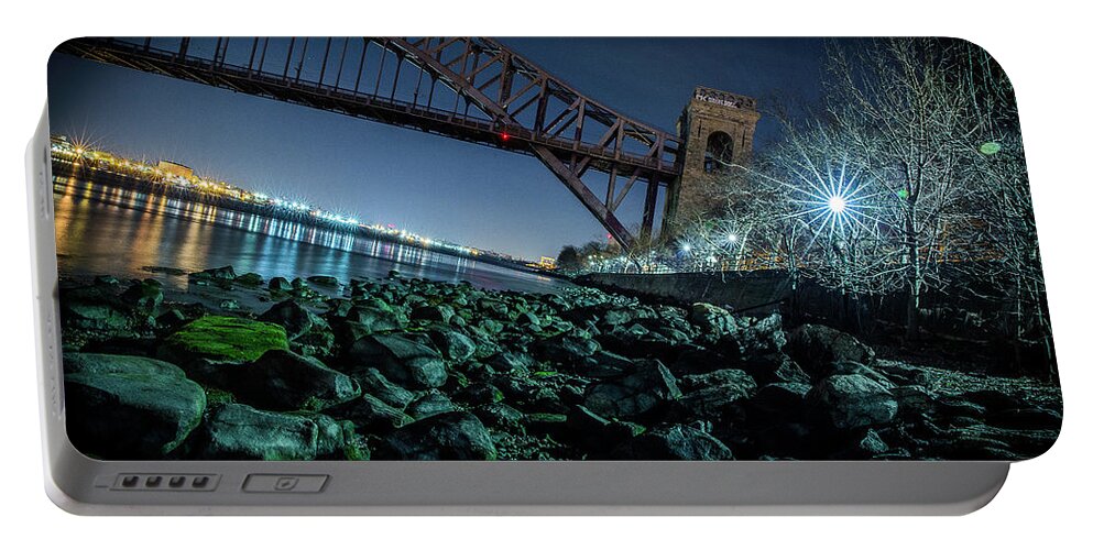 Bridge Portable Battery Charger featuring the photograph Broken Glass Beach, Eastern Tower by Peter J DeJesus
