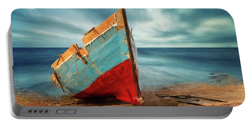 Boat Portable Battery Charger featuring the photograph Broken by Stelios Kleanthous