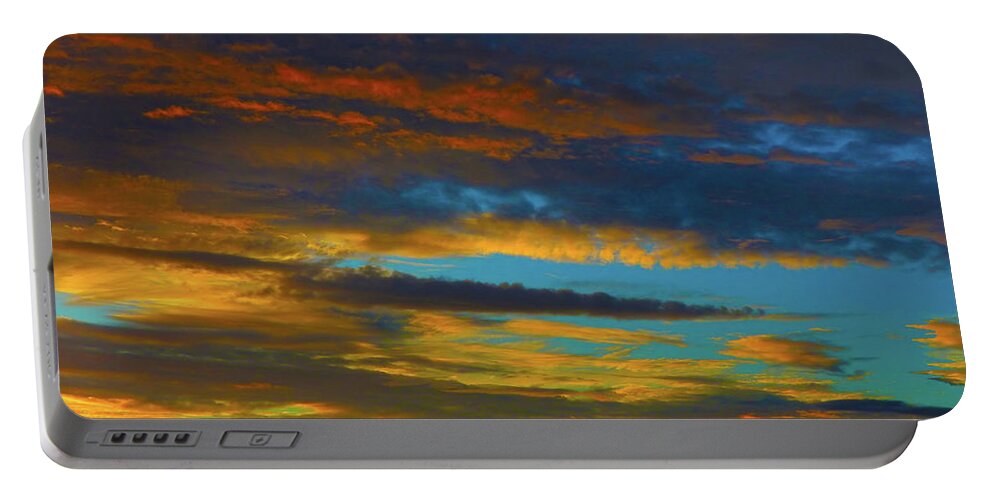 Sunset Portable Battery Charger featuring the photograph Broken Sunset by Mark Blauhoefer