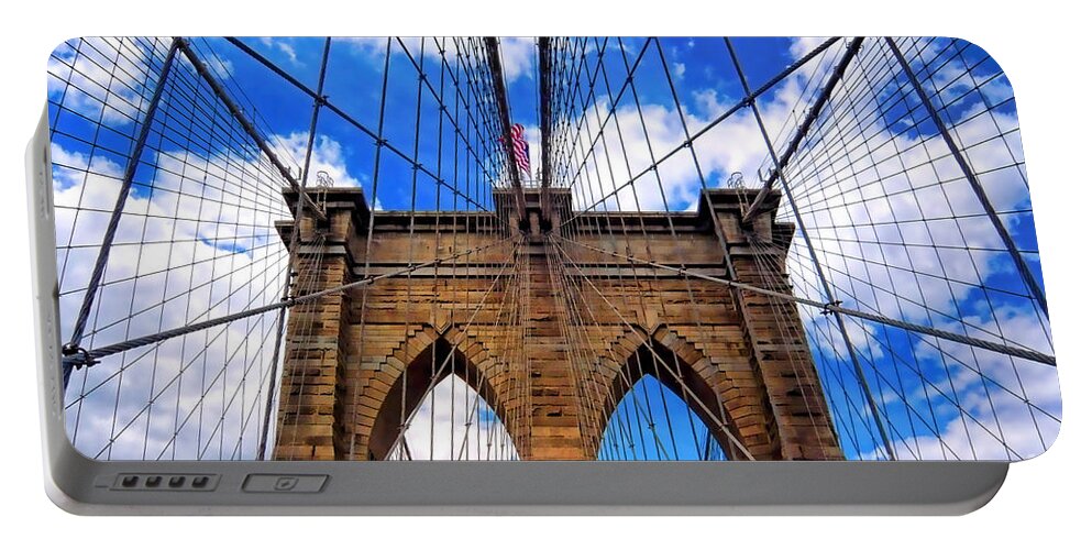 Brooklyn Bridge Portable Battery Charger featuring the photograph Brooklyn Bridge by Mariola Bitner